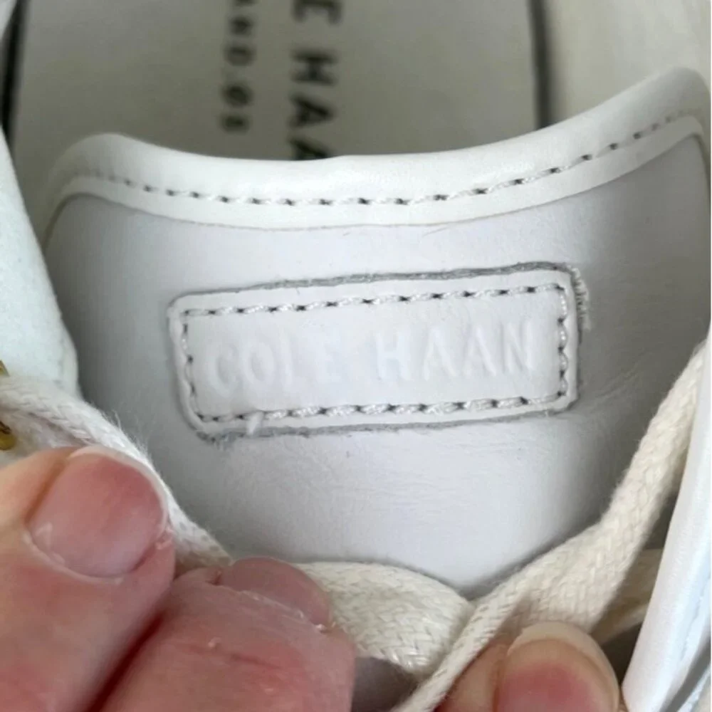 Cole Haan Womens Sz 10.5 B Grand Crosscourt Tennis Platform Optic White Sneakers